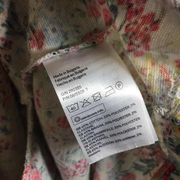 H & M Off Shoulder Ditsy Floral Cottage Core Ruffle Dress Cotton Blend S… - Picture 7 of 11